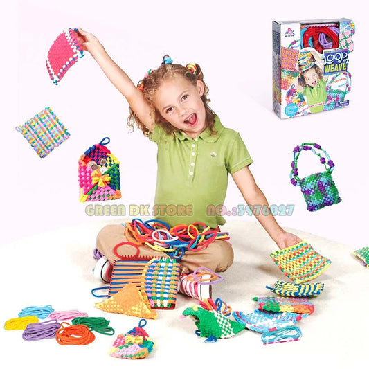 DIY craft kit knitting kit weaving loom loops weaving loom Toys for girls Creative Gifts Beads Toys DIY TOYS
