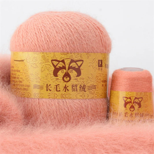 50+20g Extra Soft Plush Mink Hair Yarn Premium Hand Knitting Crochet Thread For Scarf Vest Hat Lady Cloth Winter Fall Warm Yarn