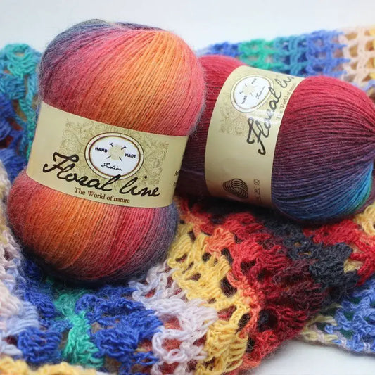 300g / 3 Balls Mohair Wool Knitting Yarn Luxury Hairy Cashmere Yarn For Hand Kintting marifetli Warm Soft Weave laine a tricoter