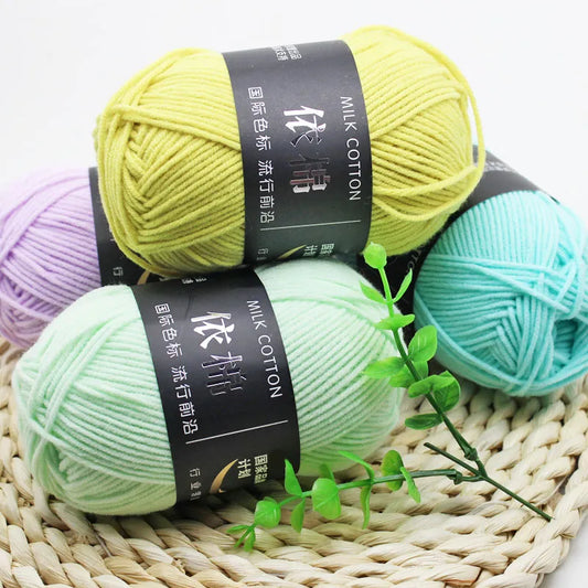 New Upgrade 10 Balls/Lot 500g Natural Soft Silk Milk Cotton Yarn for Knitting Baby Wool Crochet Yarn Organic Weave Thread Z5467