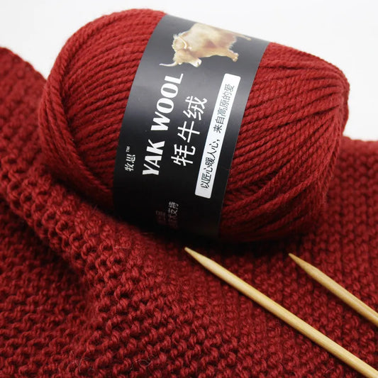300g/lot High Quality Thick Yak Wool Yarn For Hand Knitting Needlework Sweater Hat  Merino Blended Wool Thread Melange knitted Y